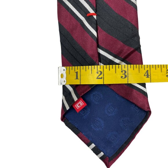 Ralph Lauren Chaps Silk Tie Striped Repp Navy Blue White Red - Picture 5 of 6
